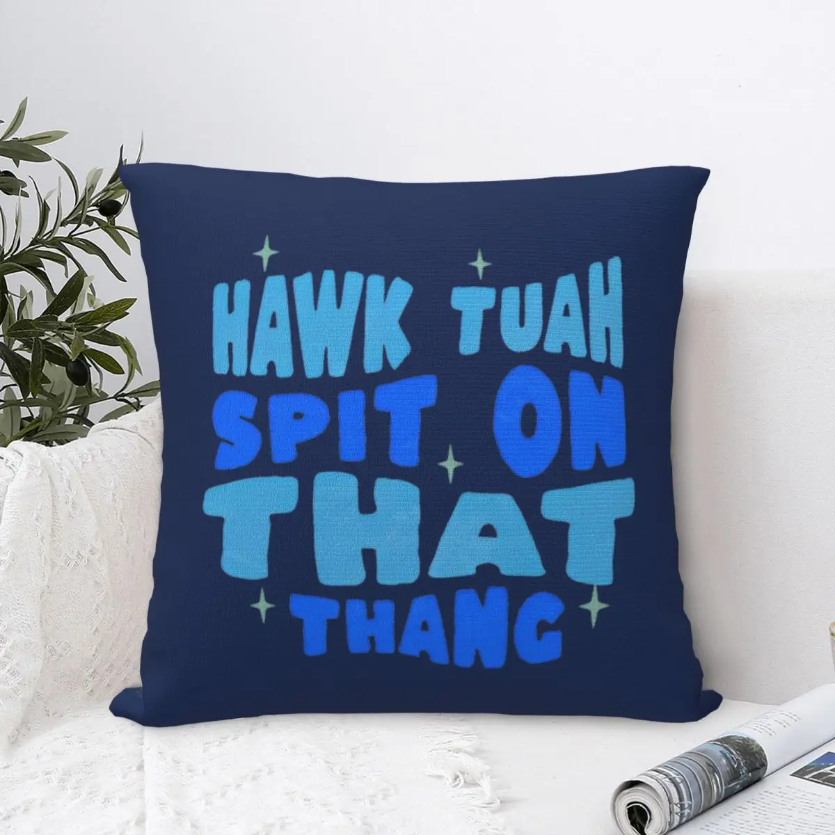 Hawk Tuah 24 Spit On That Thing Throw Pillow Cover Decorative Pillow Funny Pop Meme Casual Pillowcover Home Decor