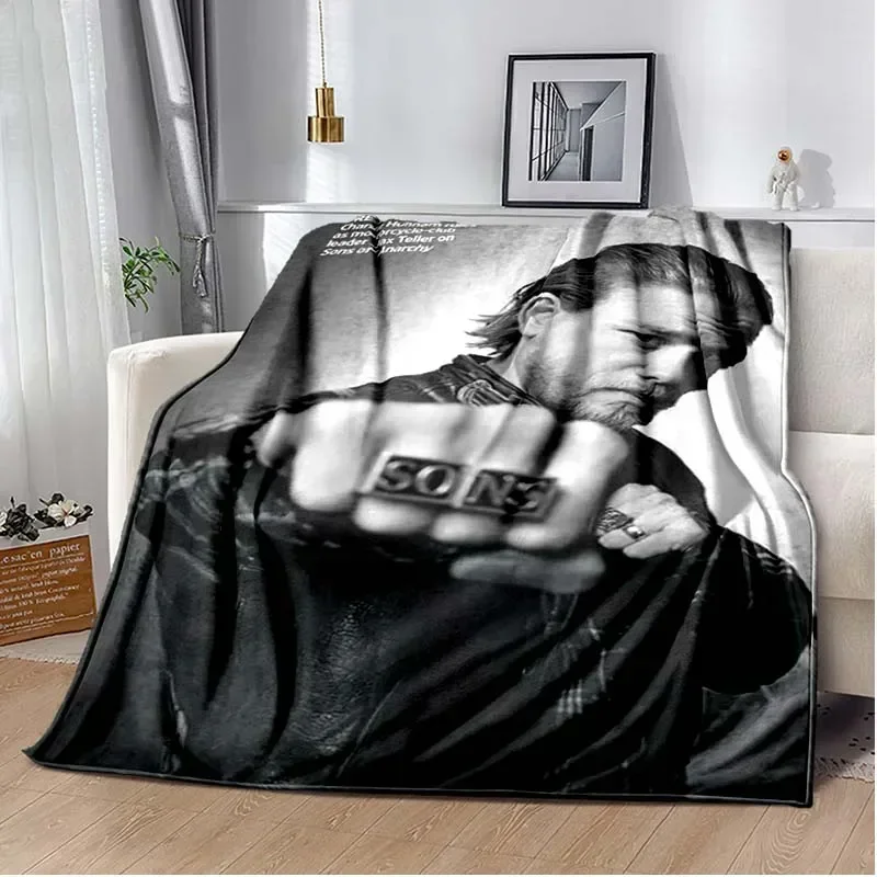Jax Teller SONS OF ANARCHY Charlie Hunnam Manta chal capa dormitorio sala de estar sofá Couverture Chaude Manta Caliente