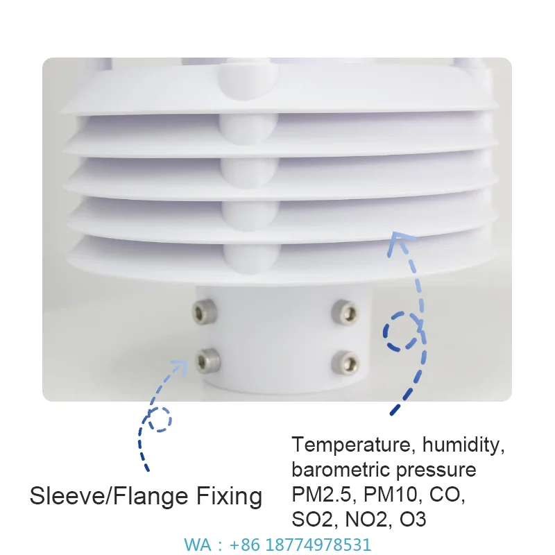 & Humidity Sensor Ultrasonic Weather Station for AgricultureAll in One Light/Wind/Rain/Snow/ATM/Noise Professional Temperature