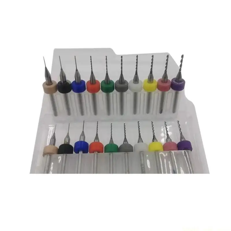 A2BE 10 Pieces Compacts Small Drill Bits Set for Precise Operations in Small Areas Featuring Multi Material Compatibility