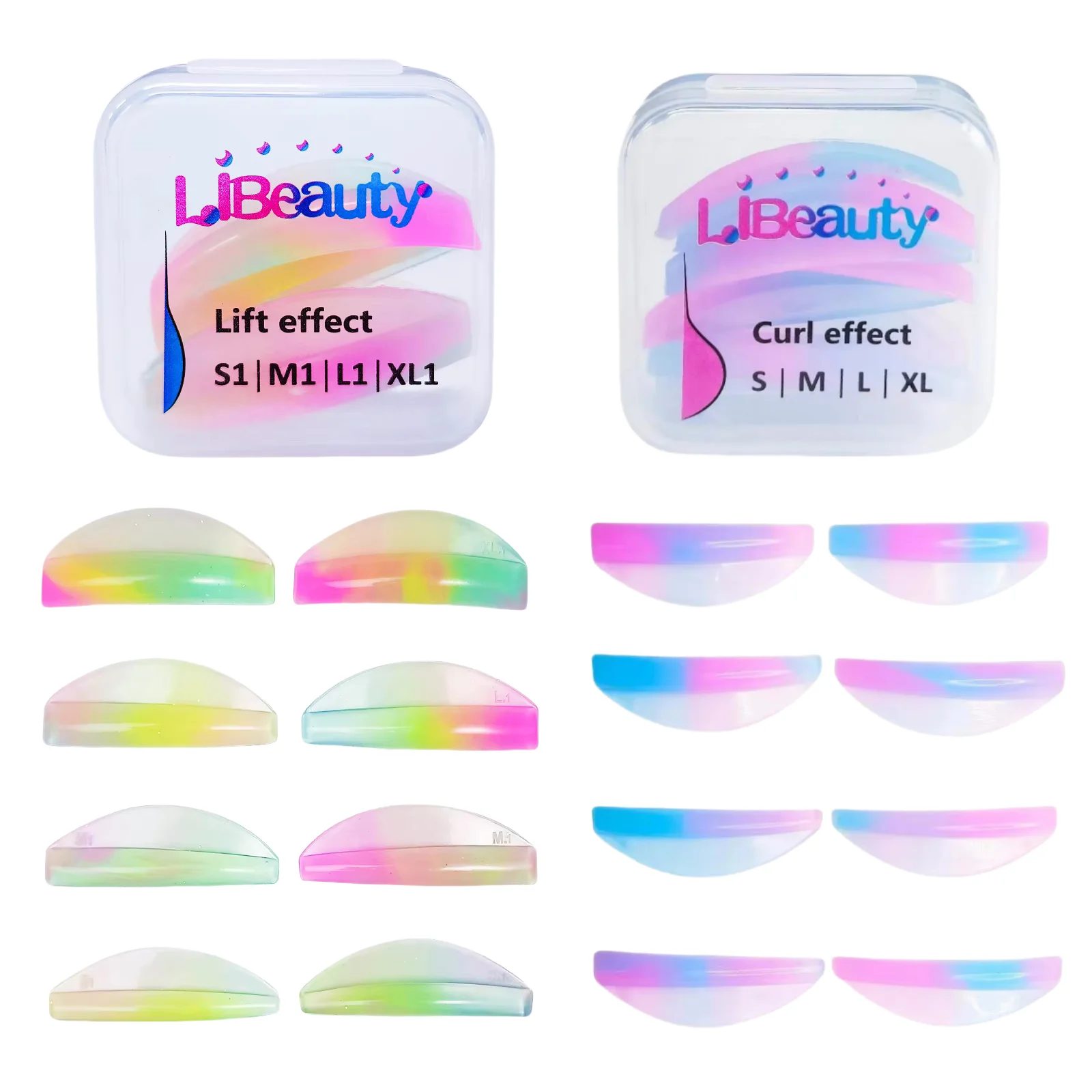 Libeauty 8 Pairs C&L Curl Silicone Perming Pad Lash Lift Pad Lifting 3D Eyelashes Eyelash Lift Extension Curler Applicator Tool