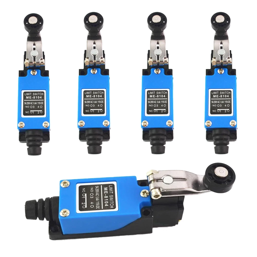 5Pcs ME-8104 Rotary Plastic Roller Arm Enclosed Limit Switch Finish Maching