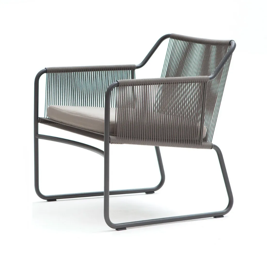 Leisure rattan outdoor dining table and chairs simple solid wood