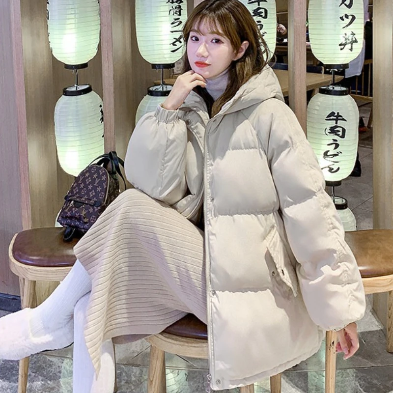 Cotton jacket women's short winter jacket loose female student Korean version autumn hooded cotton coat chaqueta nieve mujer