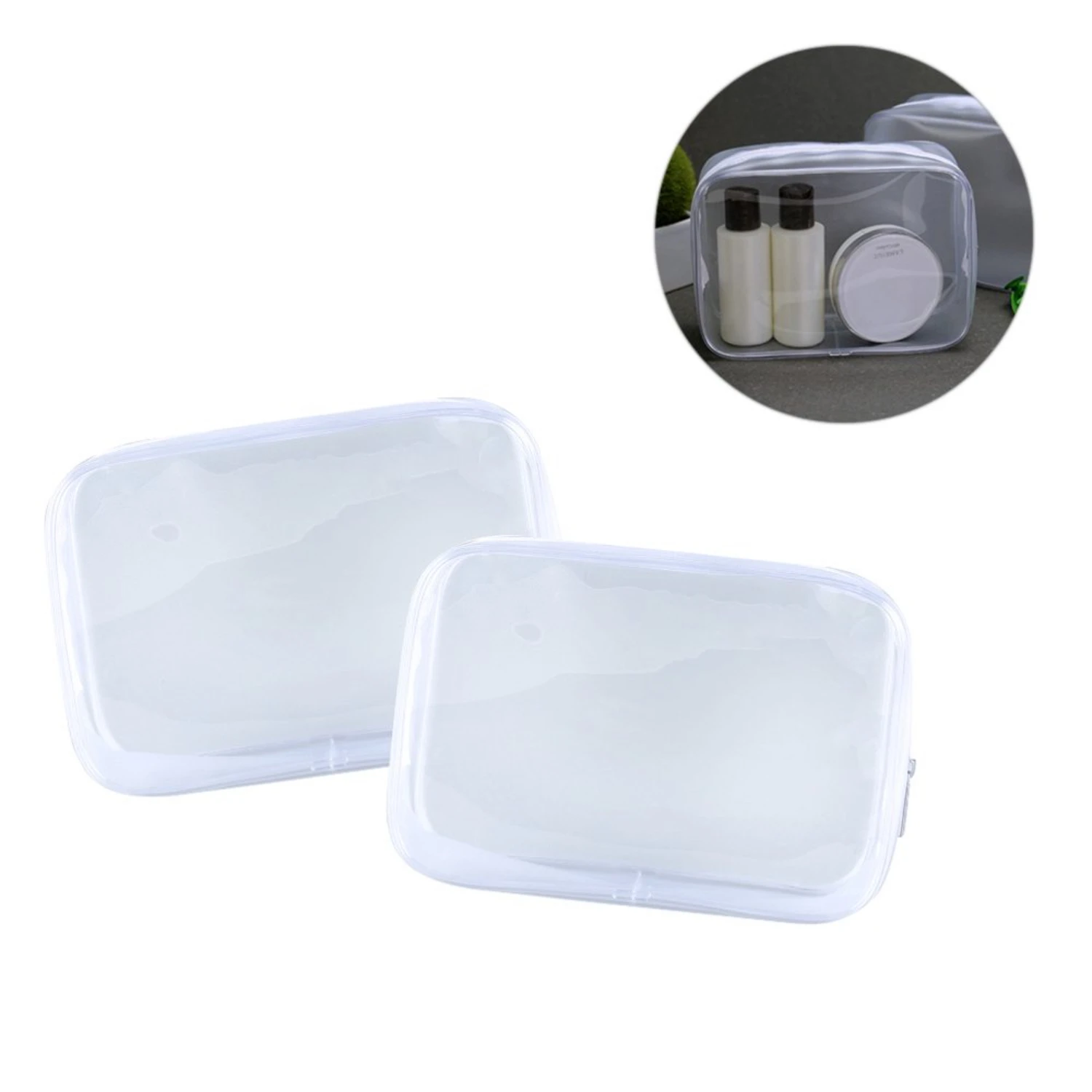 

Travel Toiletry Bag Transparent Zipper Organizer for Men Women