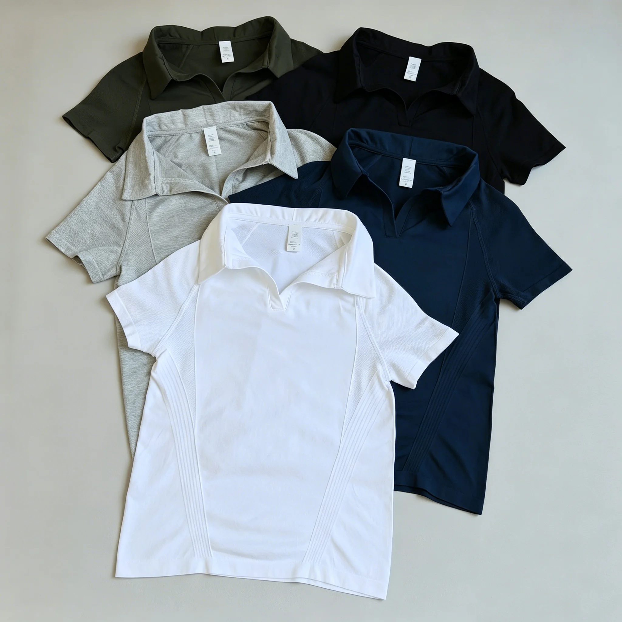 Yoga Wear Short-Sleeved Women's Seamless Sports Top Tennis Polo Shirt Fitness T-Shirt Badminton Breathable Top