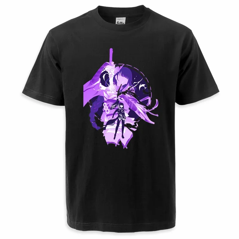 Genshin Impact Anime Beelzebul Graphic T Shirt Print Short-sleeve Classical Tops Summer Unisex Cotton Cloth Men Casual Tee