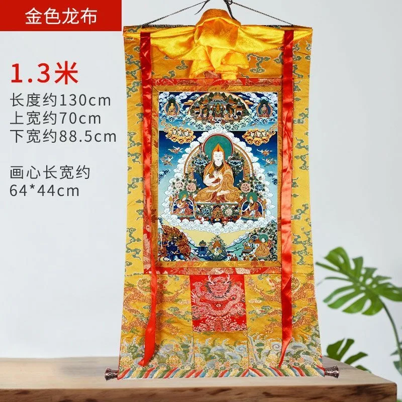 Pintura budista Thangka de 130CM, Amitabha Vajrasattva tsongkhapa, mandala, paraíso elyio, decoración de fondo para salón de Buda, adoración