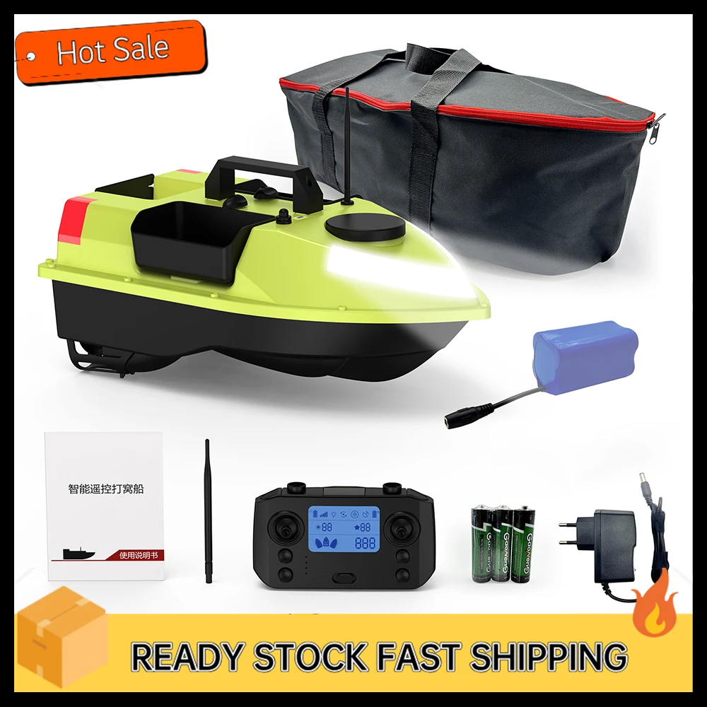 GPS RC Bait Boat 600M Wireless Remote Control Fishing Bait Boat Fishing Feeder Boat with 3 Bait Containers