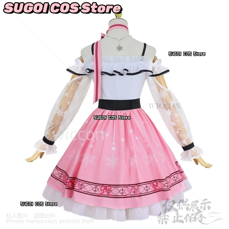 Anime Game Infinity Nikki Cosplay Pink Cute Costume Dress Lolita Uniform Wigs For Girls Woman Halloween Christmas Customized