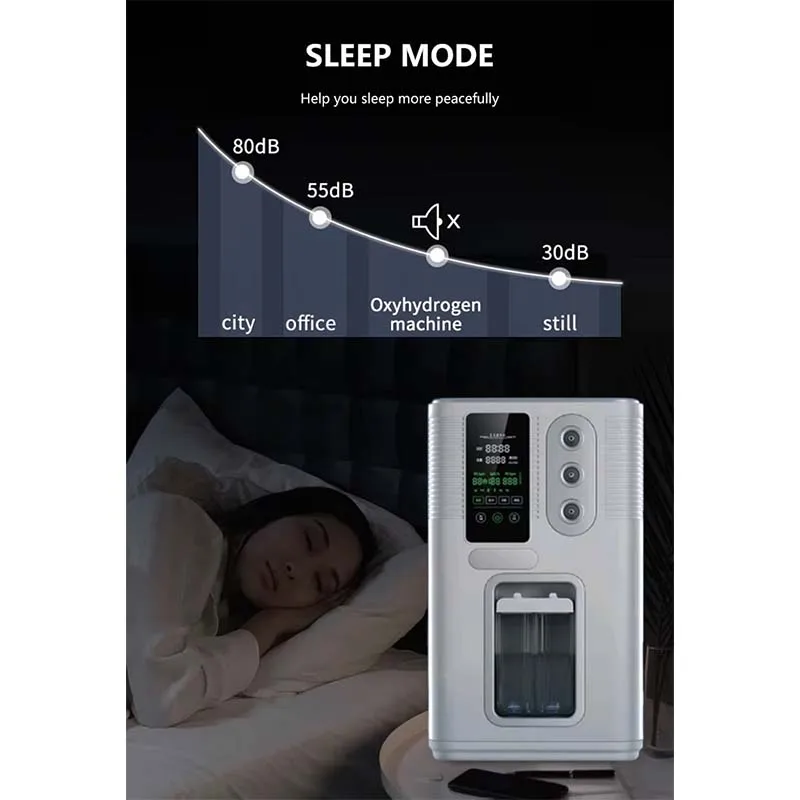 مولد غاز الهيدروجين والماء والبني للاستخدام المنزلي 1800 مللي 3000 مللي H2 O2 آلة استنشاق الغاز البني الرعاية الصحية جهاز استنشاق الهيدروجين #6