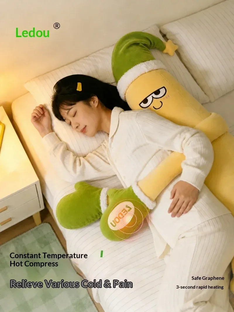 Hot Sale Ledou Banana Plush Sleep Pillow Smart Soothing Heating Music Long Side Sleeping Hug Pillow For Adult Women Bedroom
