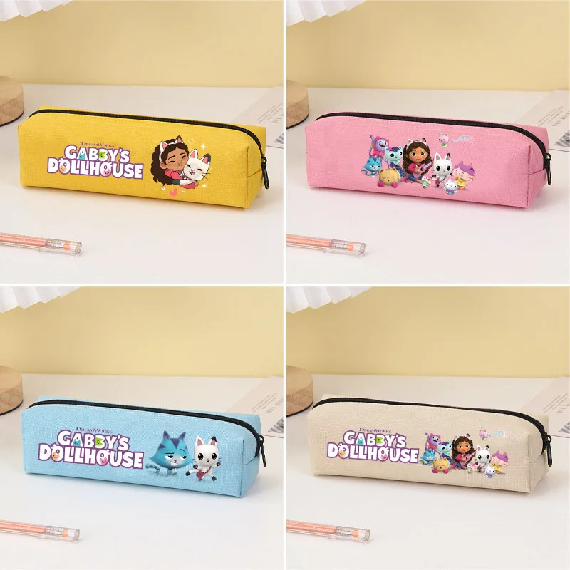 

Gabby Dollhouse Pencil Case Boy Girl Baby Cartoon Anime Pen Bag Student Large Capacity Kawaii Stationery Bag Back To School Gift