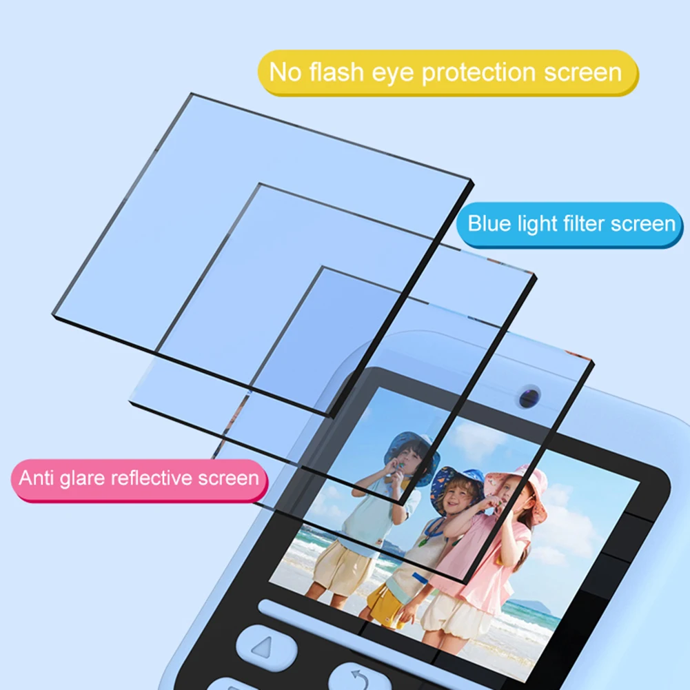 Appareil photo instantané numérique HD, appareil photo instantané avec impression photo de 2,4 pouces, rechargeable par USB, pour filles et garçons, cadeaux d'anniversaire