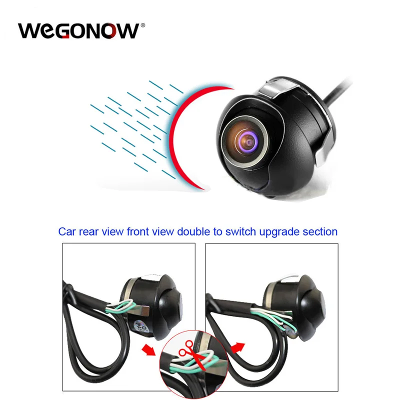 Newest CCD Car Rear View Camera Front View Double To Switch Upgrade Section Parking Camera with 360 Degree Rotation