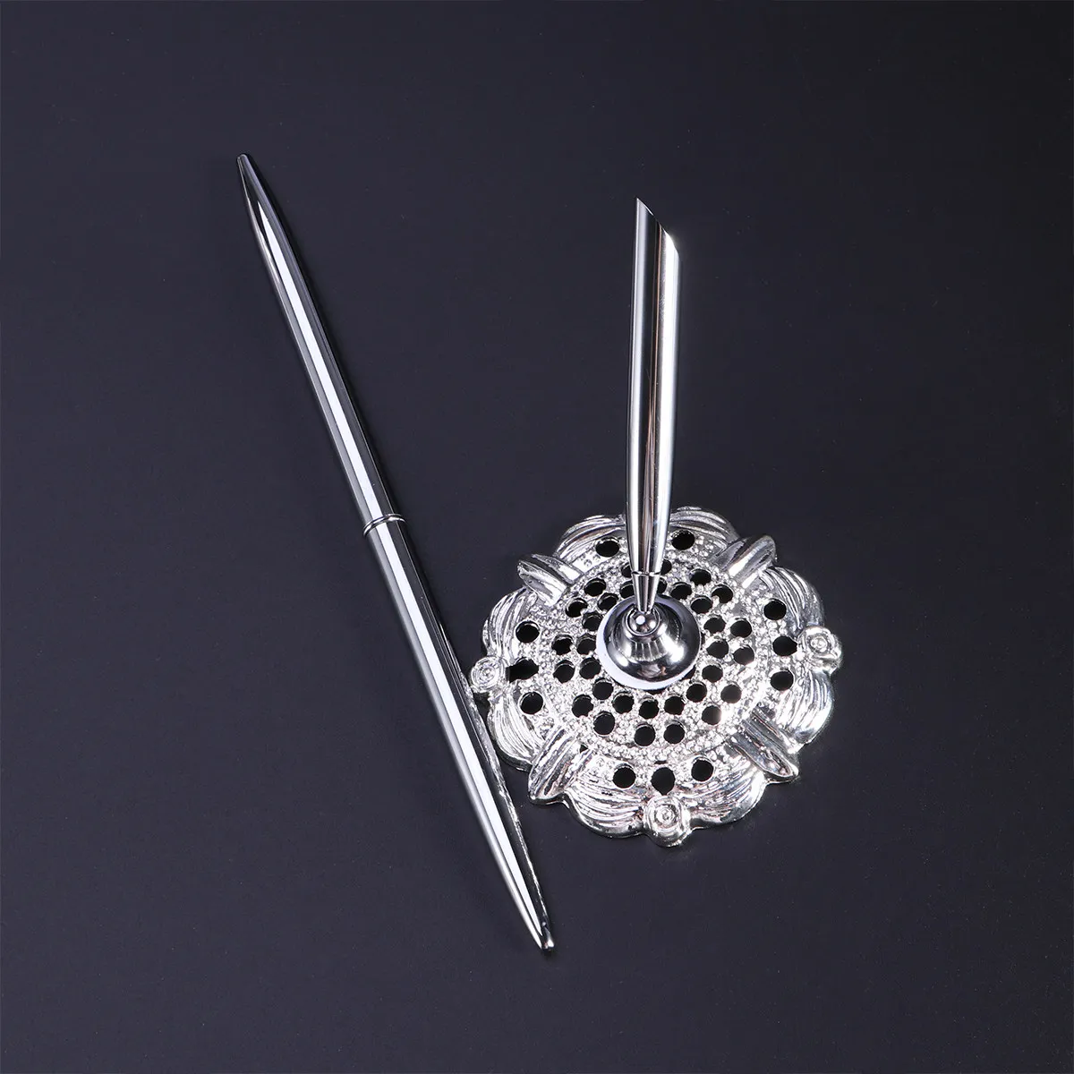 

Sign in Pen Holder Set Weeding Wedding Product Cards Pens Guestbook with Stand Reception Desktop