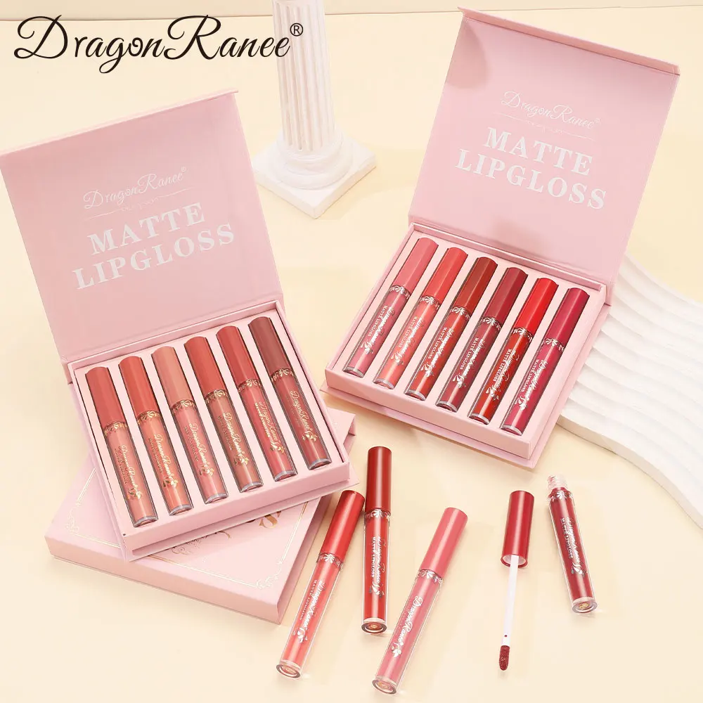 MLSMILE 6 Color Non-Sticky Lip Gloss with Matte and Frosted Finish for Lipstick Application 2025 New Cosmetics Gift