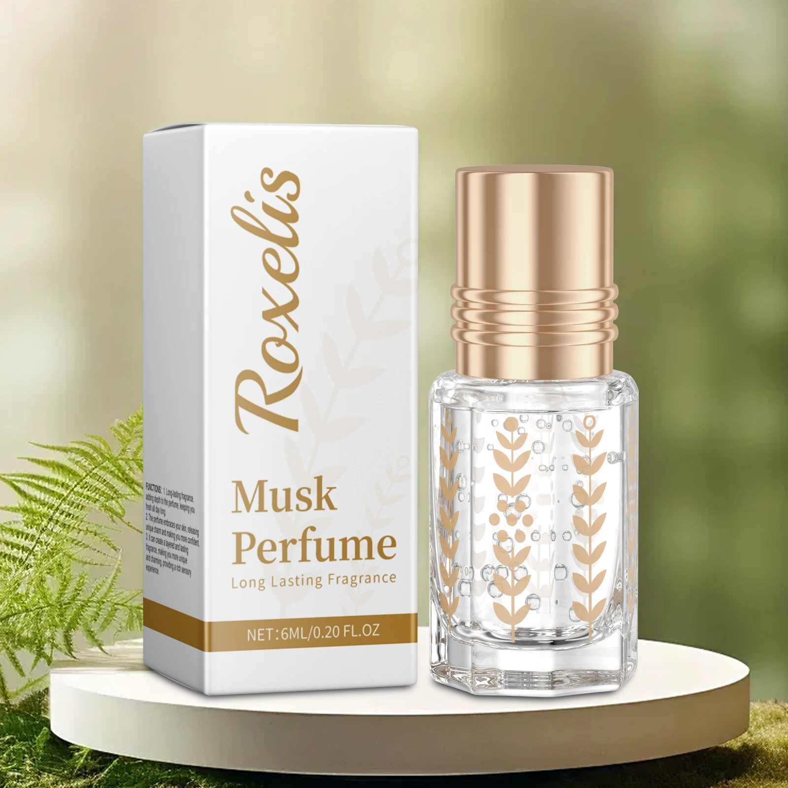 

Roxelis Portable Roll On Musk Perfume - Elegant Floral Notes, Long-Lasting Fresh Scent for Daily & On-the-Go