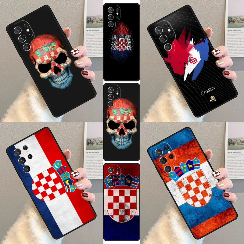 

Чехол для телефона с флагом Хорватии для Samsung Galaxy S23 S21 S20 FE S24 S25 S22 Ultra Note 10 20 Plus, силиконовый чехол