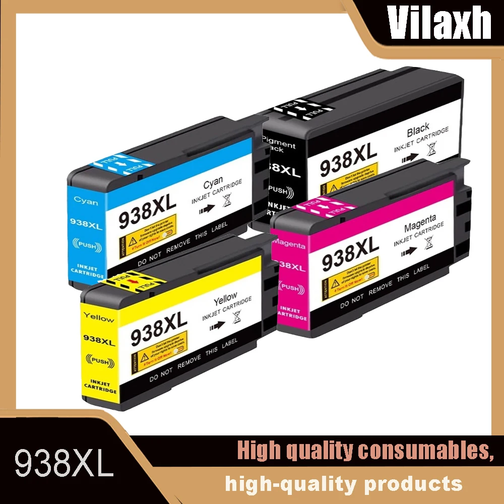 

For HP 938 938E 938XL Ink Cartridge Full With Ink For HP OfficeJet Pro 9720 9730 9120 9130 Printer Cyan/Magenta/Yellow/Black
