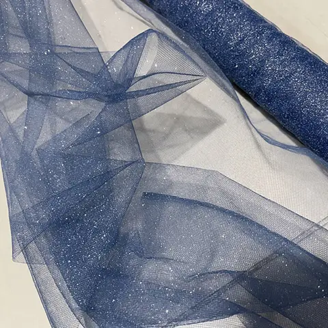 blue red Sequin pressed silver Tulle wedding dress veil pommel skirt children's clothing fabric Wedding background bright yarn