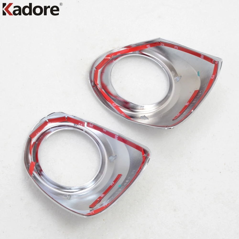 Accessories For Toyota Yaris XP150 Hatchback 2014 2015 ABS Chrome Car Front Foglight Fog Light Lamp Cover Molding Trim Sticker