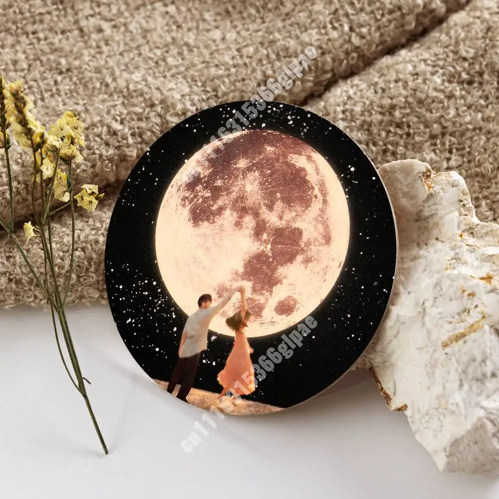 Wildchild A-Alex W-Warren Finding Family Wooden Cup Mat Americano Beer Milk Water Coaster for Baking Studio