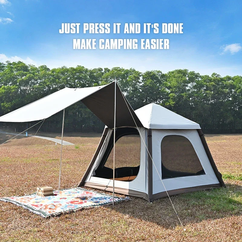 High Standard Fully Automatic Inflatable Camping Tent USB Charge Outdoor Indoor Glamping Tent