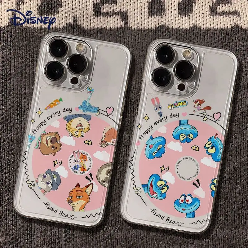 

Disney Zootopia Cute Anime Cartoon Phone Case Transparent Protective Case Anti Fall Case for IPhone 17/16 Promax Gift for Girls
