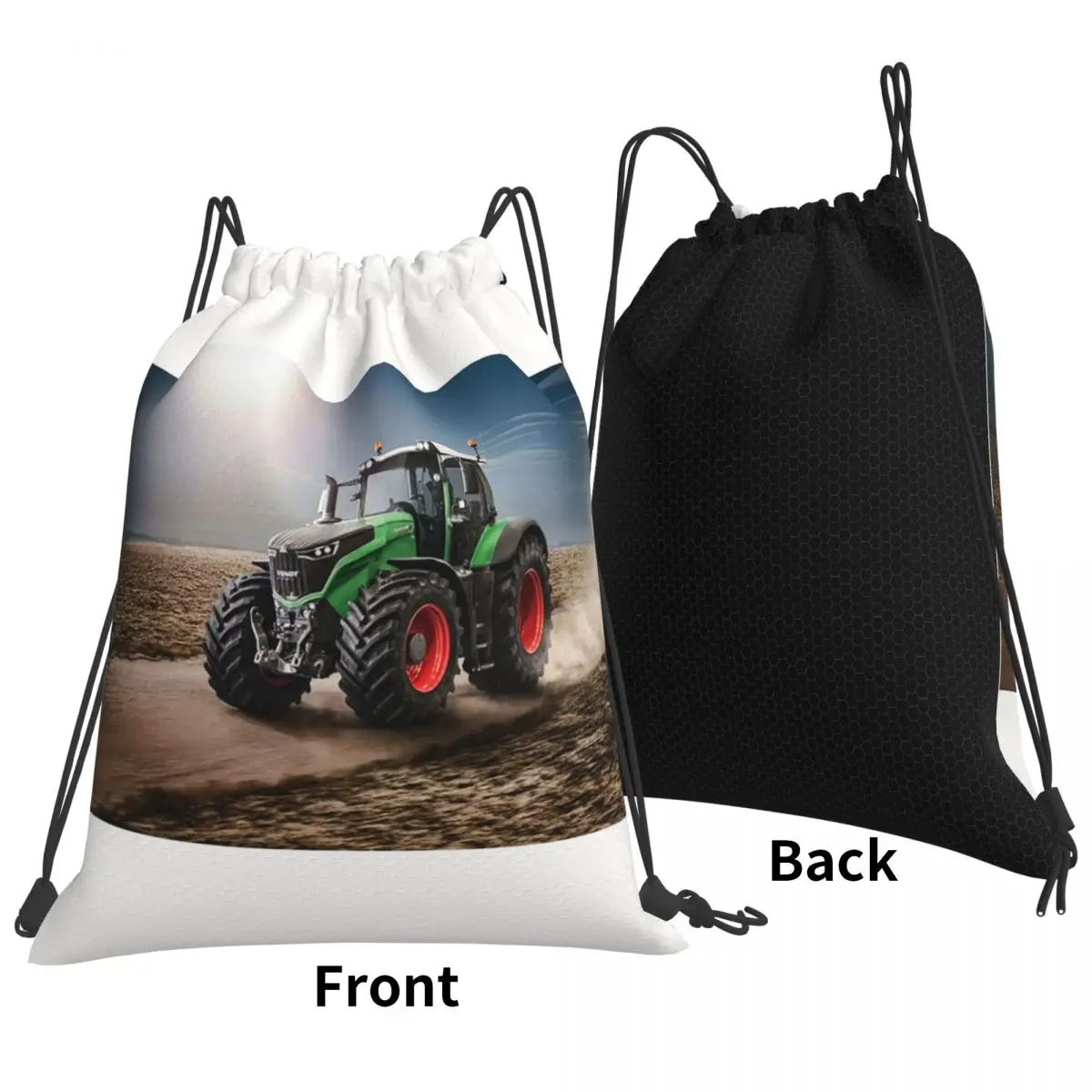 Fendt Tractor Backpacks Casual Drawstring Bundle Pocket Sports Bag Book Bags for Travel School