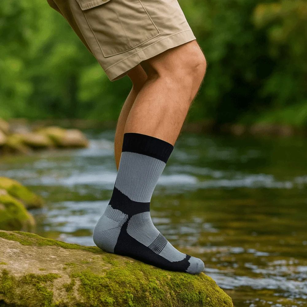 

Sport Activities Thick Men Waterproof Socks Breathable Comfortable Wading Sock Moisture-Wicking Anti-Wear Outdoor Socks Camping