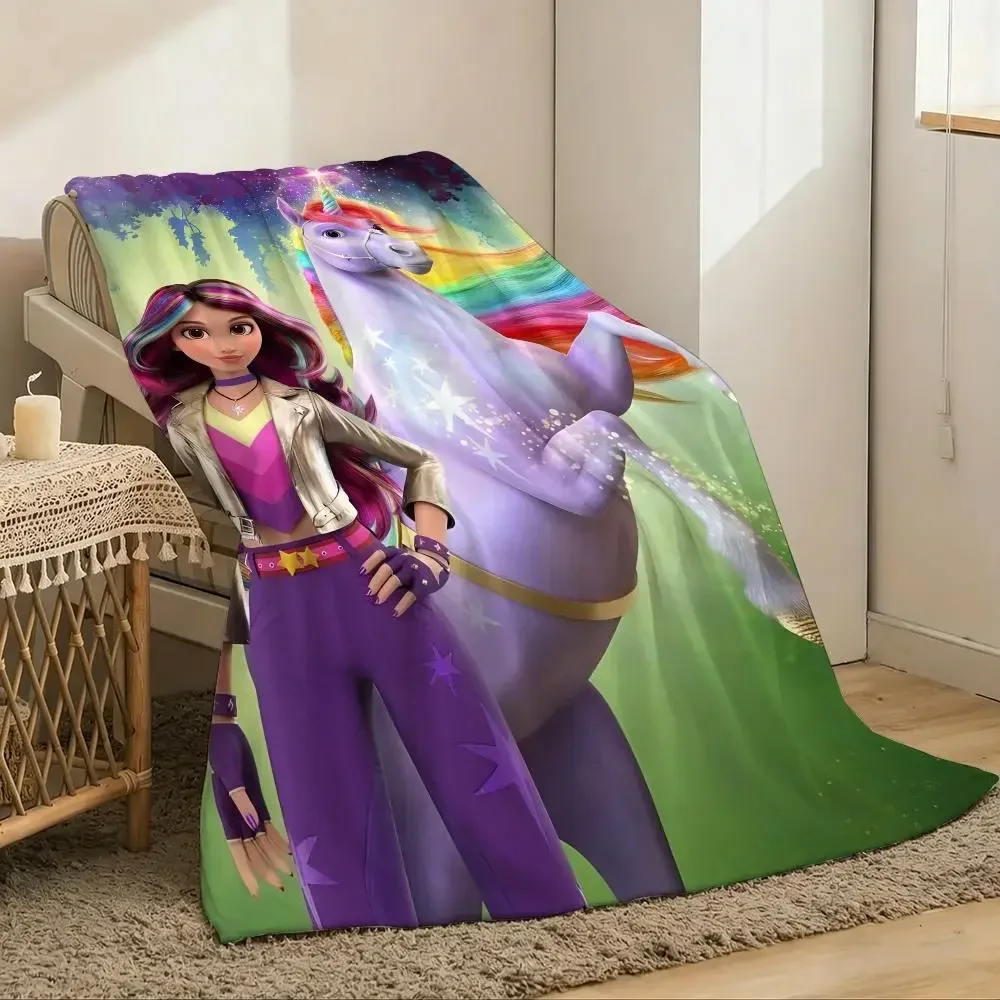Unicorns A-academy Throw Lightweight 240g Flannel Blanket Soft Skin-friendly for Summer Cooling