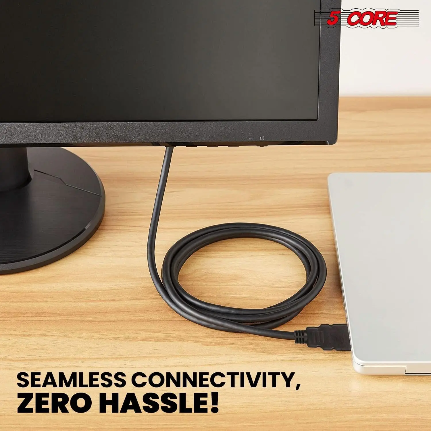 كابل HDMI عالي السرعة بطول 6 أقدام وسلك كمبيوتر 18 جيجابت في الثانية 2.0 4K بسرعة 60 هرتز HDR متوافق مع تلفزيون Roku HDTV PS5 Blu Ray - HDMI