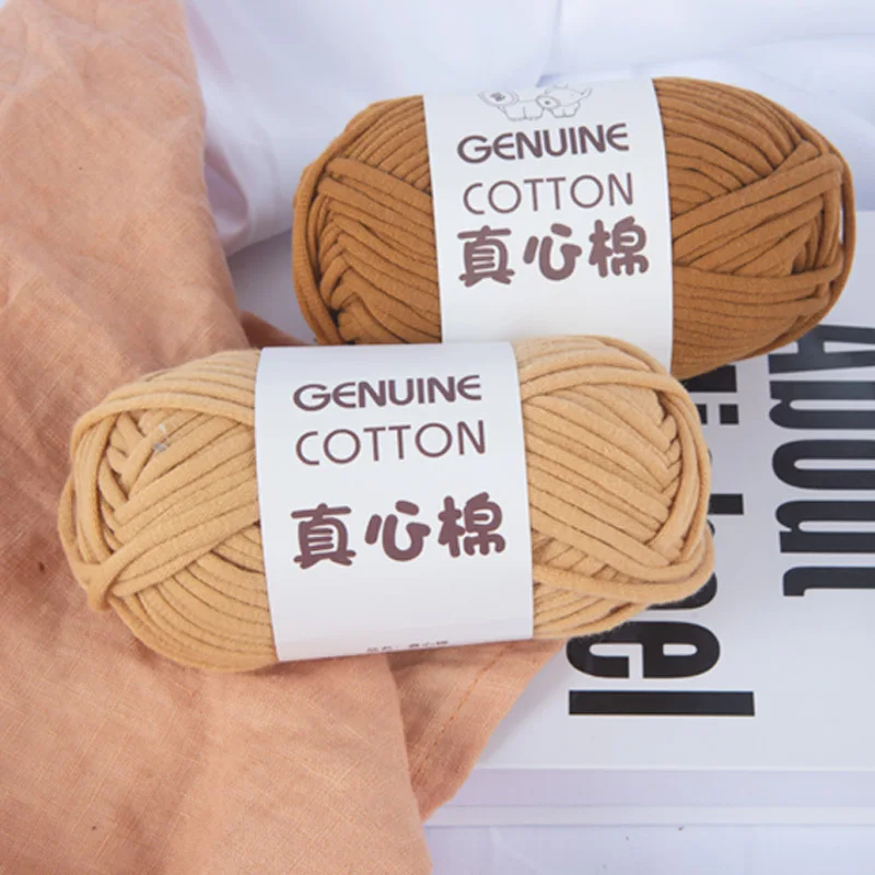 

50 г/рулон, пряжа для вязания крючком для начинающих, натуральный хлопок, простота в использовании, легко увидеть швы, 68% хлопок + 32% нейлон