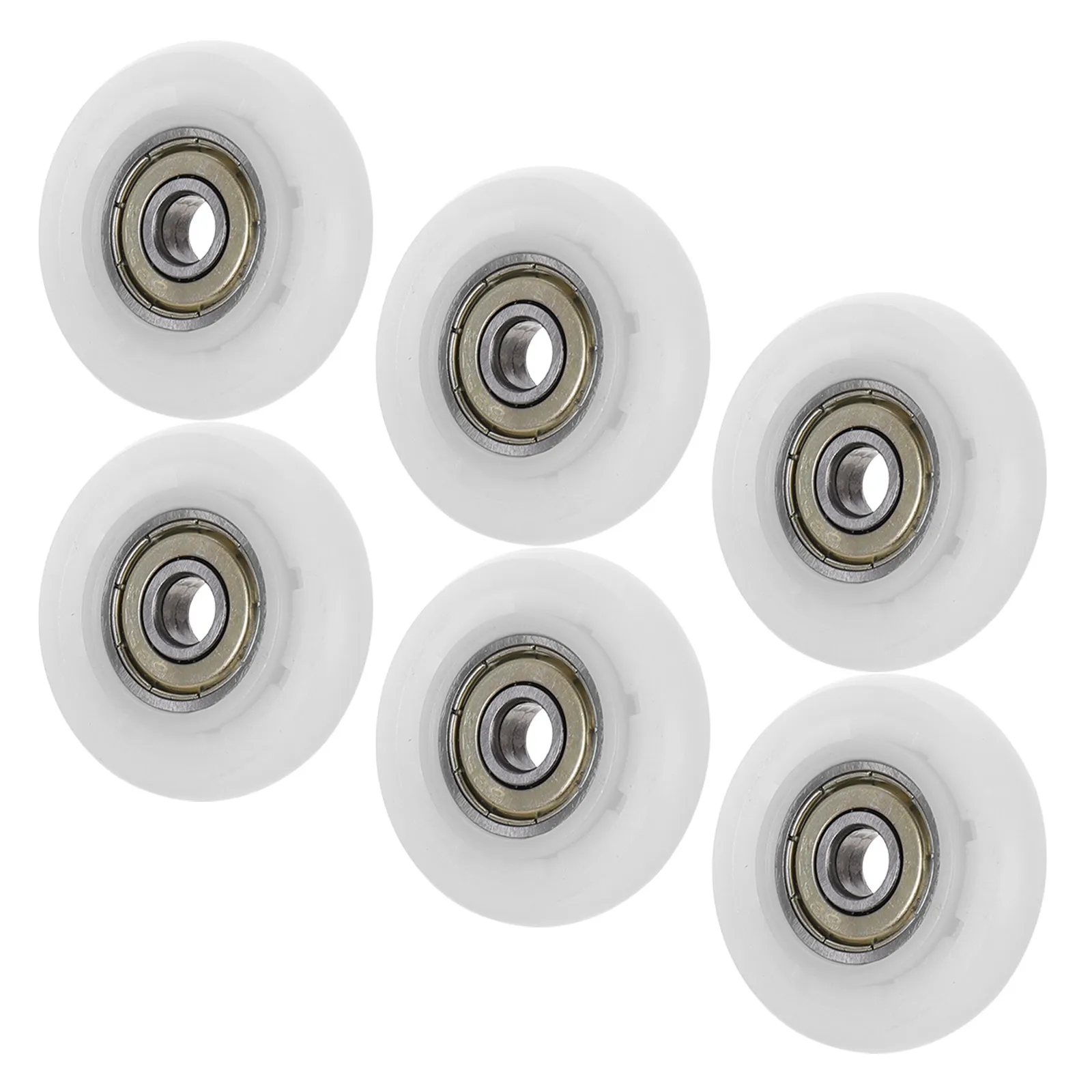

6Pcs Pulley Roller Reliable Design Sliding Gate Track Wheel Bearing Replacement Groove Wheel Cabinet Door Accessory