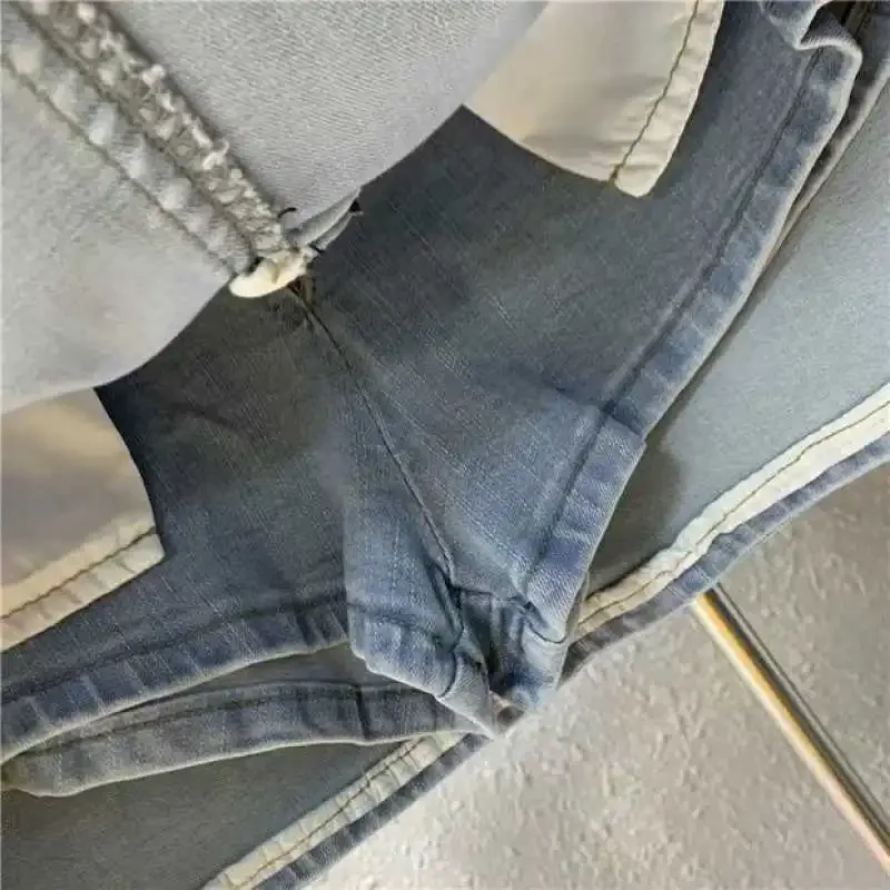 2024 Denim Skirts Shorts Girls Y2K Women Vintage Short Skirt Summer Spicy Girl Mini Skirt Korean Fashion Clothing