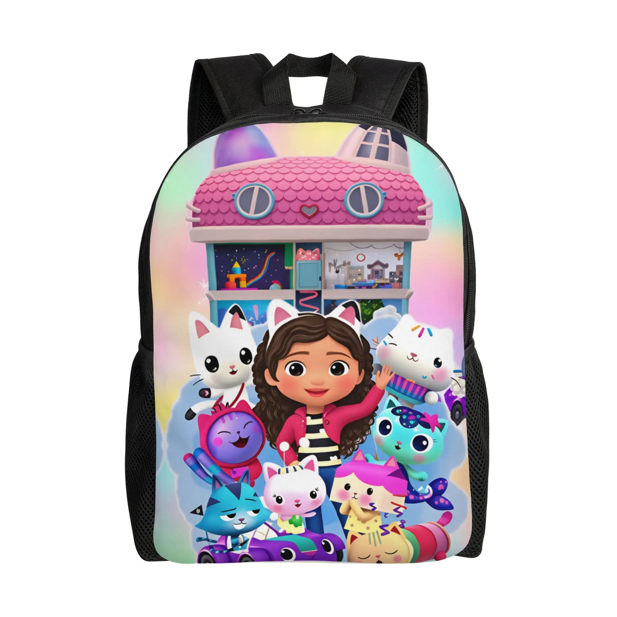 

Custom 3D Print Cartoon Gabbys Dollhouse Backpack Female Pattern Backpacks Polyester Streetwear High School Bags Daily Rucksack