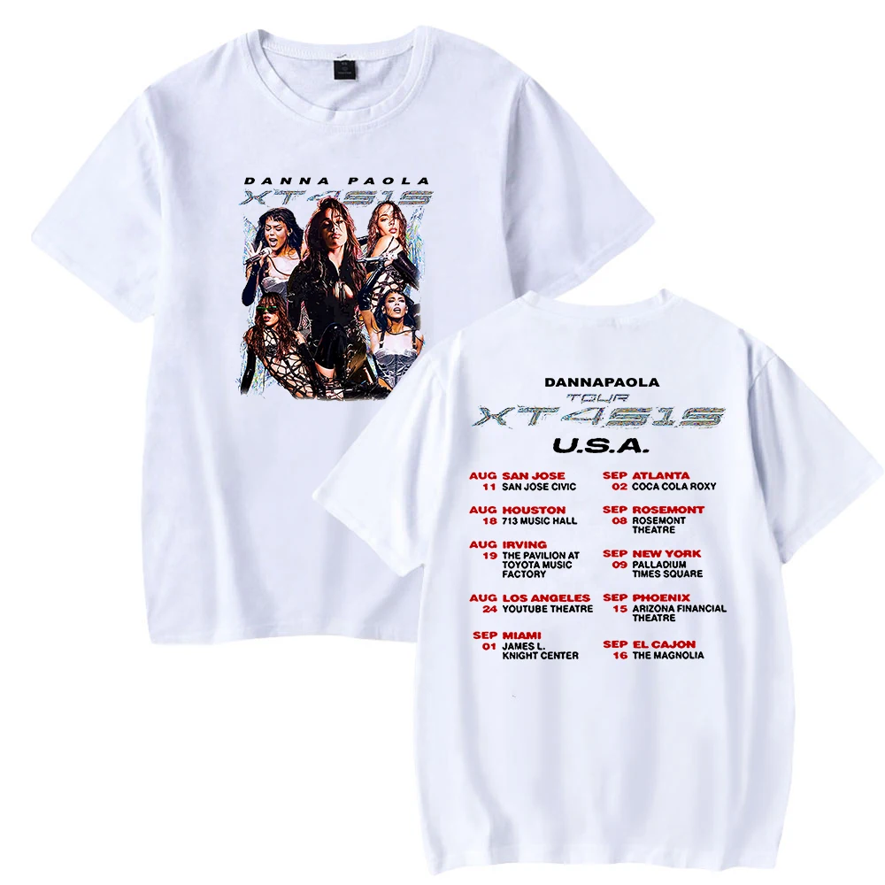 Danna Paola XT4S1S T-shirt 2023 World Tour Fashion Crewneck Short Sleeve Tee Men Women's Tshirt Hip Hop Clothes