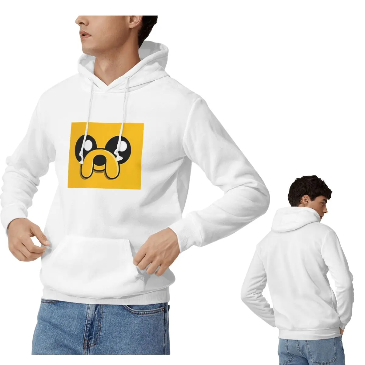 

Толстовки с капюшоном Jake The Dog для мужчин и женщин, повседневные пуловеры, толстовки в стиле Харадзюку с длинными рукавами и капюшоном, осень-зима