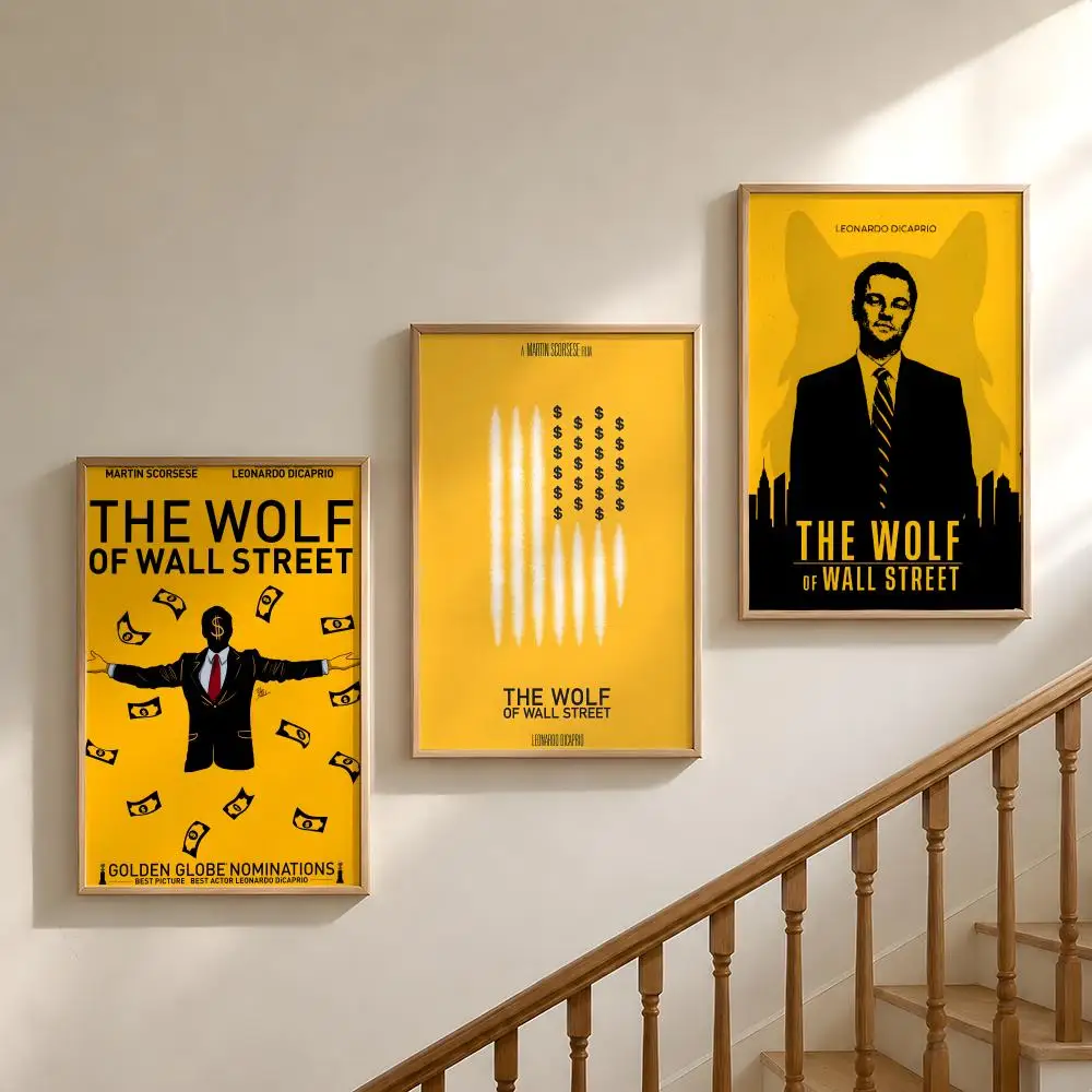 Film The W-Wolf of W-Wall S-Street Belfort Poster Waterproof HD Modern Peel And Stick Wall Decor Bedroom Living Room Dorm Office