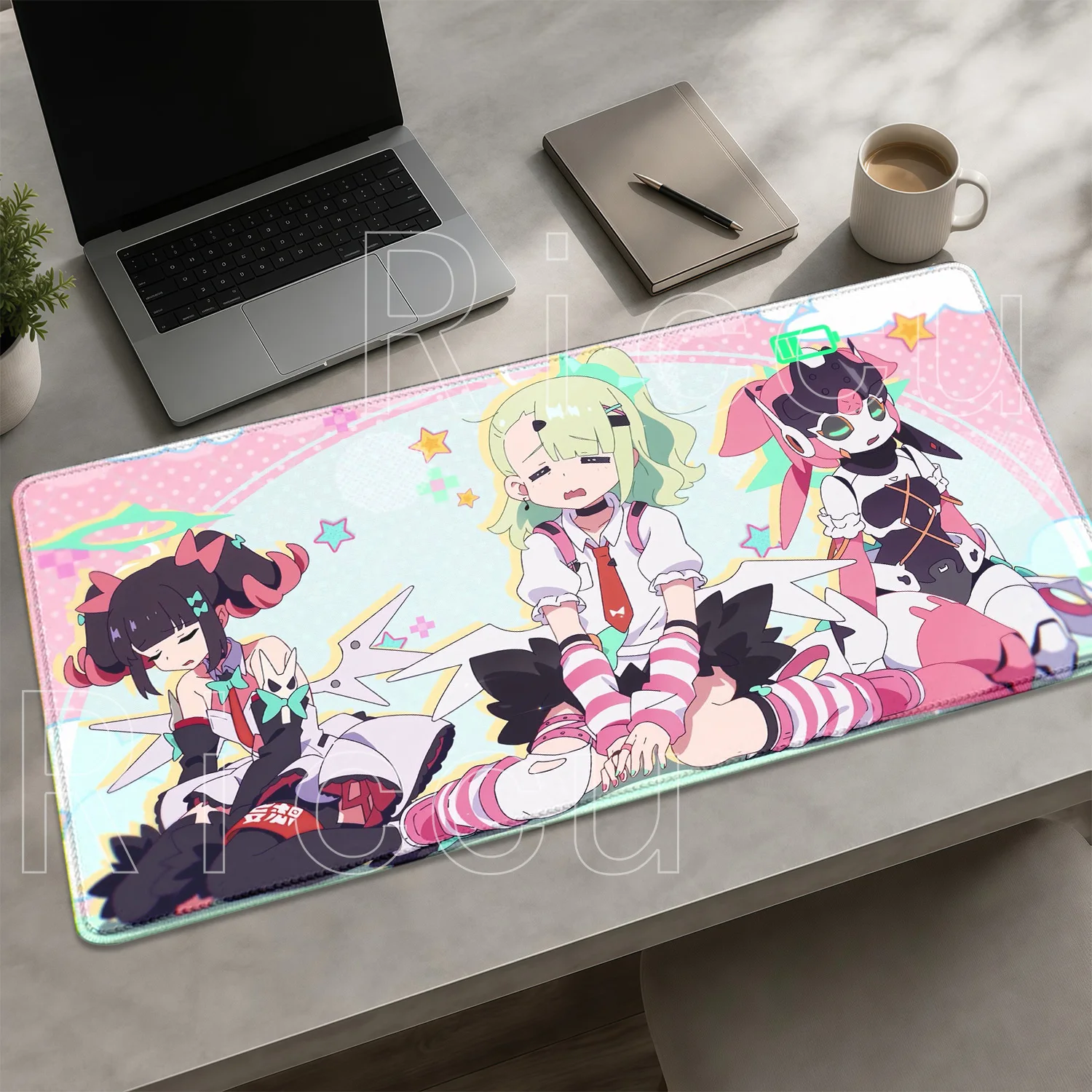AOD Angels of Delusion Anime Cute Girl Zenless Zone Zero Kawaii Large Mouse Pad ZZZ Aria Sunna Nangong Yu‌ Keyboard XXL Desk Mat