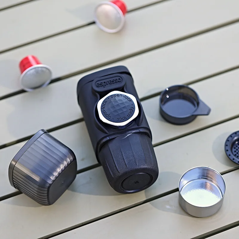 

Small Espresso Machine Portable Hand Press Coffee Machine Capsule Coffee Powder Home Travel Outdoor