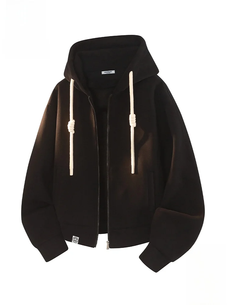 

Мужская осенняя толстовка Paul Frank с капюшоном, модная повседневная куртка на молнии из антиоксидантного полиэфирного волокна с длинными рукавами