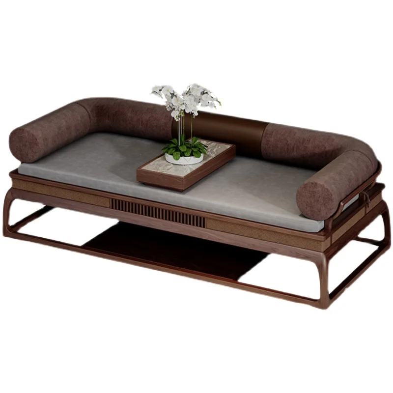 

Chinese Arhat Bed Solid Wood Living Room Chinese Sofa Retro Bed Black Walnut Arhat Sofa Bed