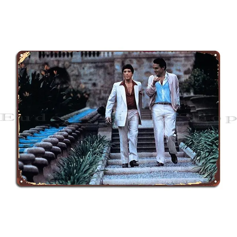 Tony Montana y Alejandro Sosa Scarface 1983, placa de Metal, pintura, pared de garaje, Pub, decoración de pared personalizada, cartel de estaño