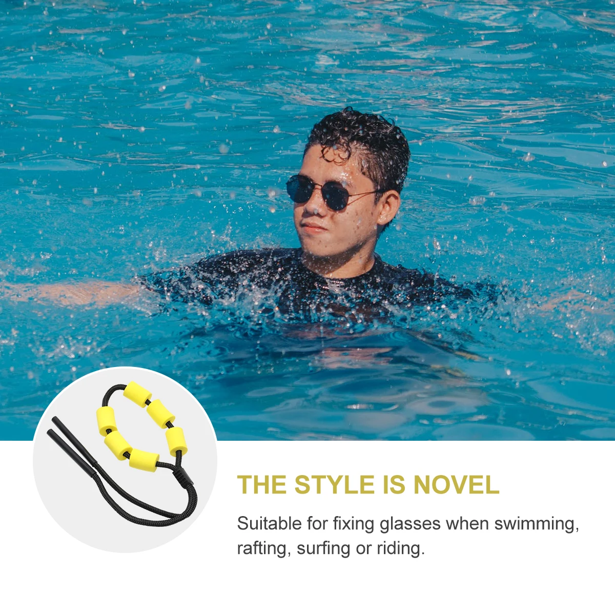 

Scalable Glasses Hanging Rope Durable Fabric Anti-Slip Sports Glasses Fixing Chain For Outdoor Swimming Cycling Rope
