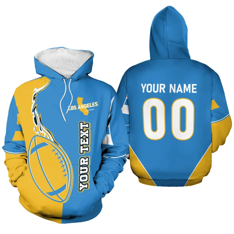 Custom American Football Hoodie With Name & Number Men Pullover 3D Printed New in Hoodies Women Harajuku Fashion y2k Sweatshirt