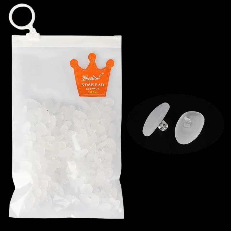 

(250 пар) Силиконовые накладки на носоупоры для очков (12 мм/14 мм) от Dhoptic для оптики и офтальмологических клиник