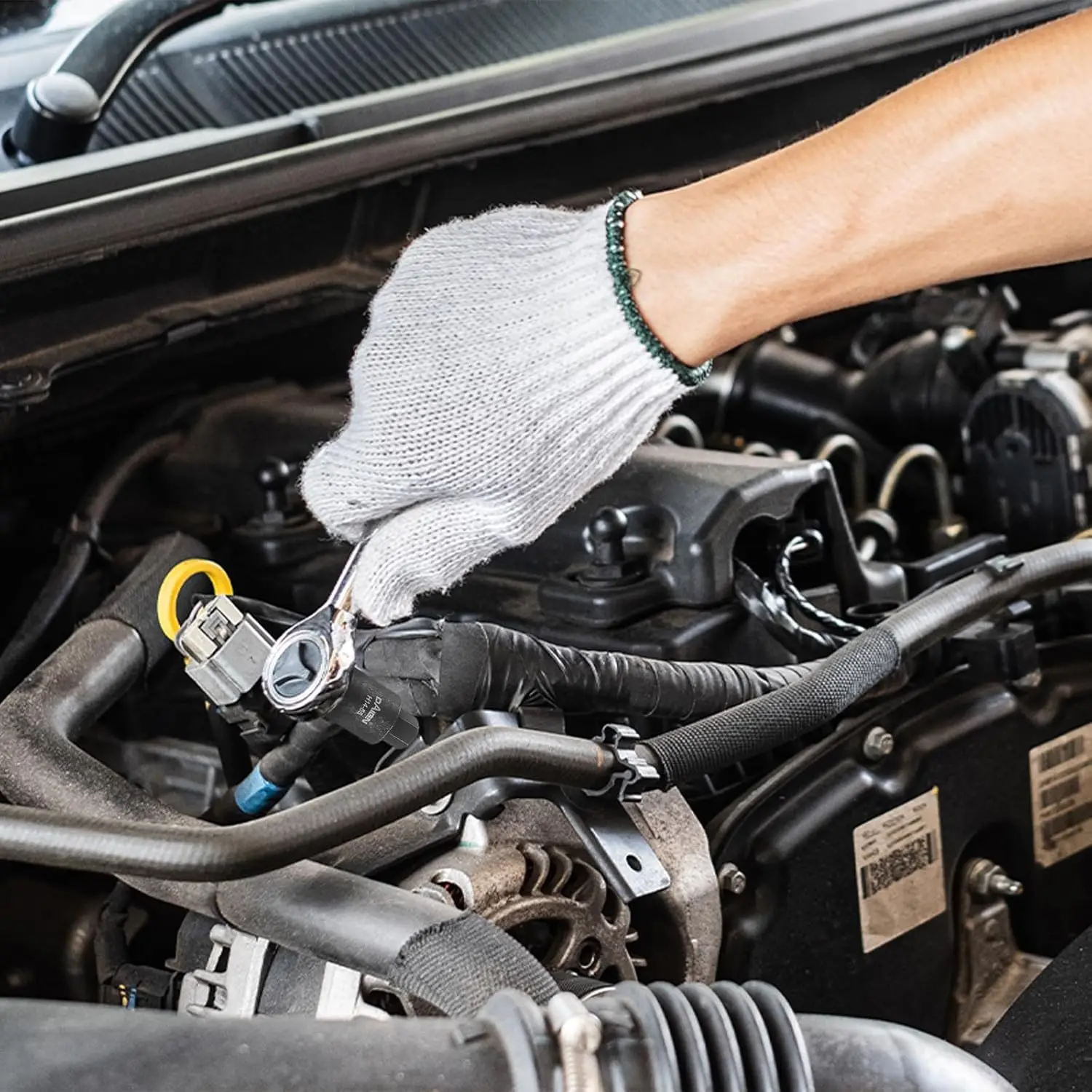 3 قطع PZ3 1/4 بوصة مجموعة لقم مقبس فيليبس المربعة، فضي أسود #6