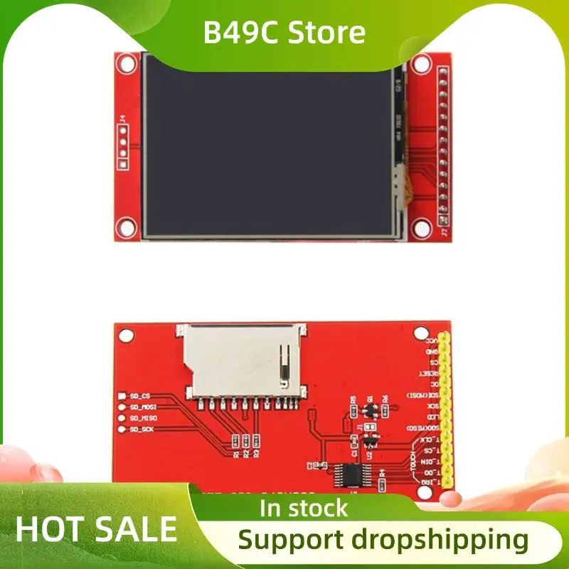 

B49C LCD Screen 2.4 Inch SPI LCD Screen Module 240X 320 Support 16BIT RGB 65K Color Display For Arduino